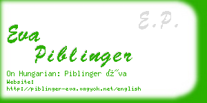 eva piblinger business card